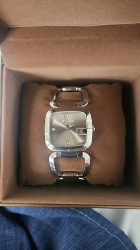Gucci brown dial ladies 31mm - g,