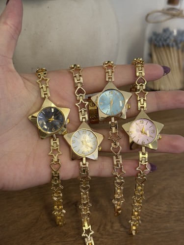 Women gold tone star - star, face