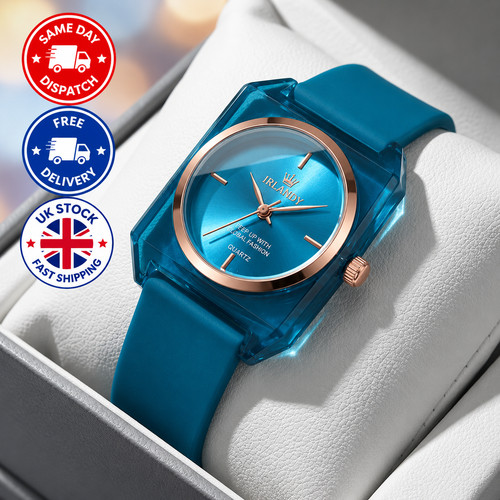 Ladies blue quartz watch - blue,