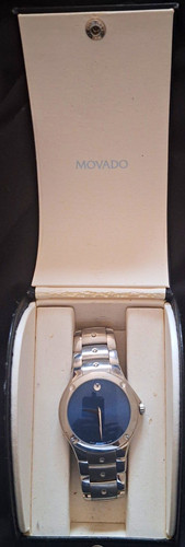 Movado blue face watch - face,