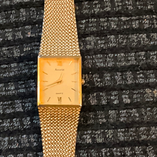 Accurist gold tone rectangle - gold,
