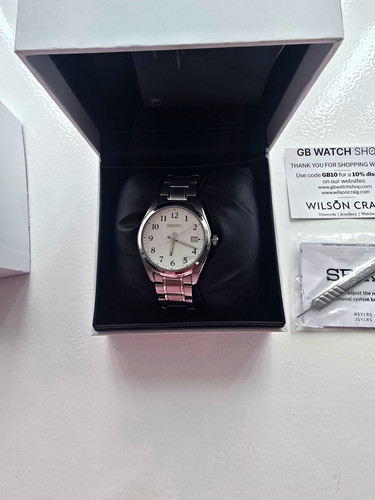 Seiko quartz 40mm - quartz, stainless
